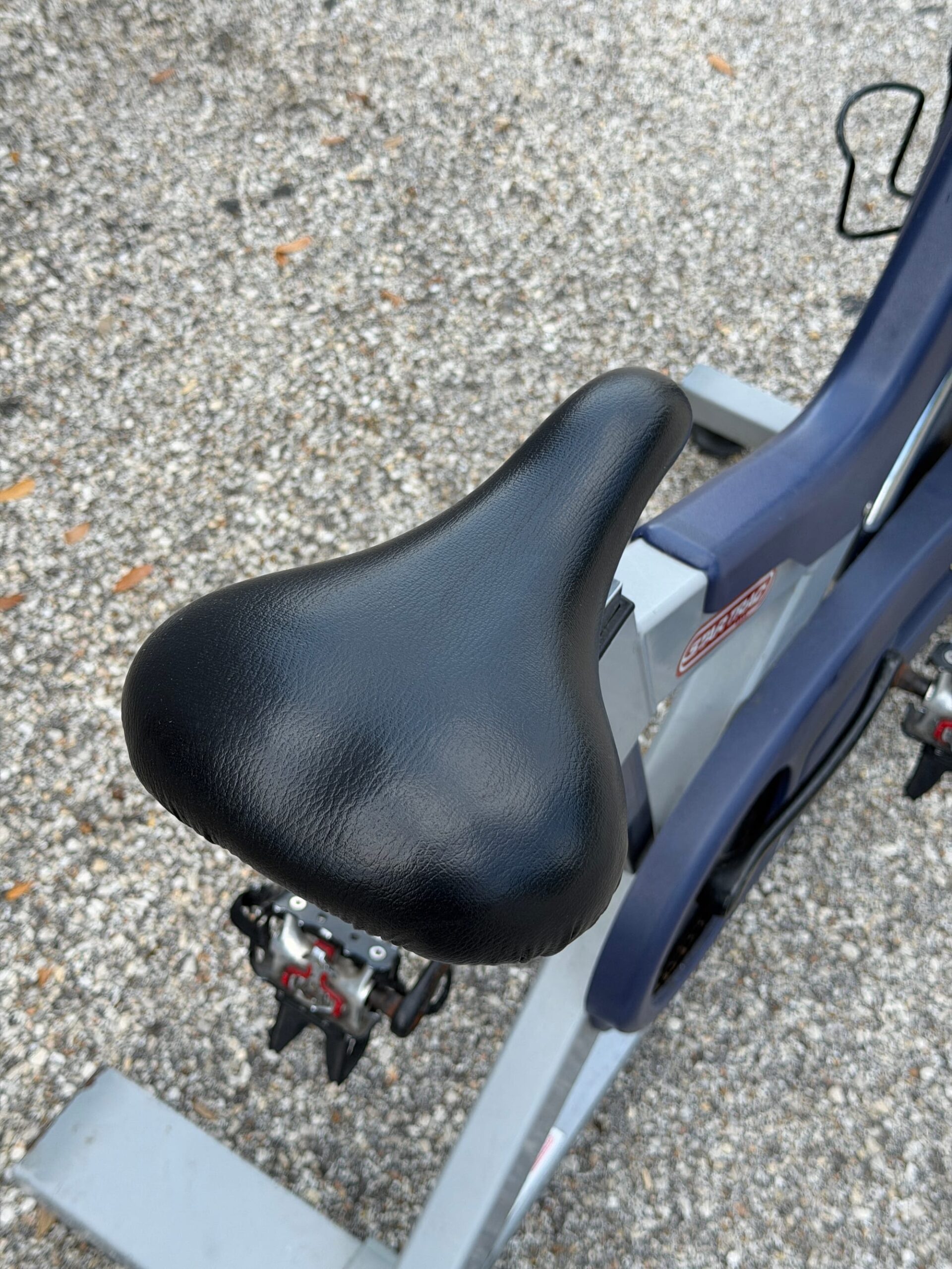 Star Trac V-Bike Commercial Spin Bike — Rides Fine, Seat Adjust Handles Missing