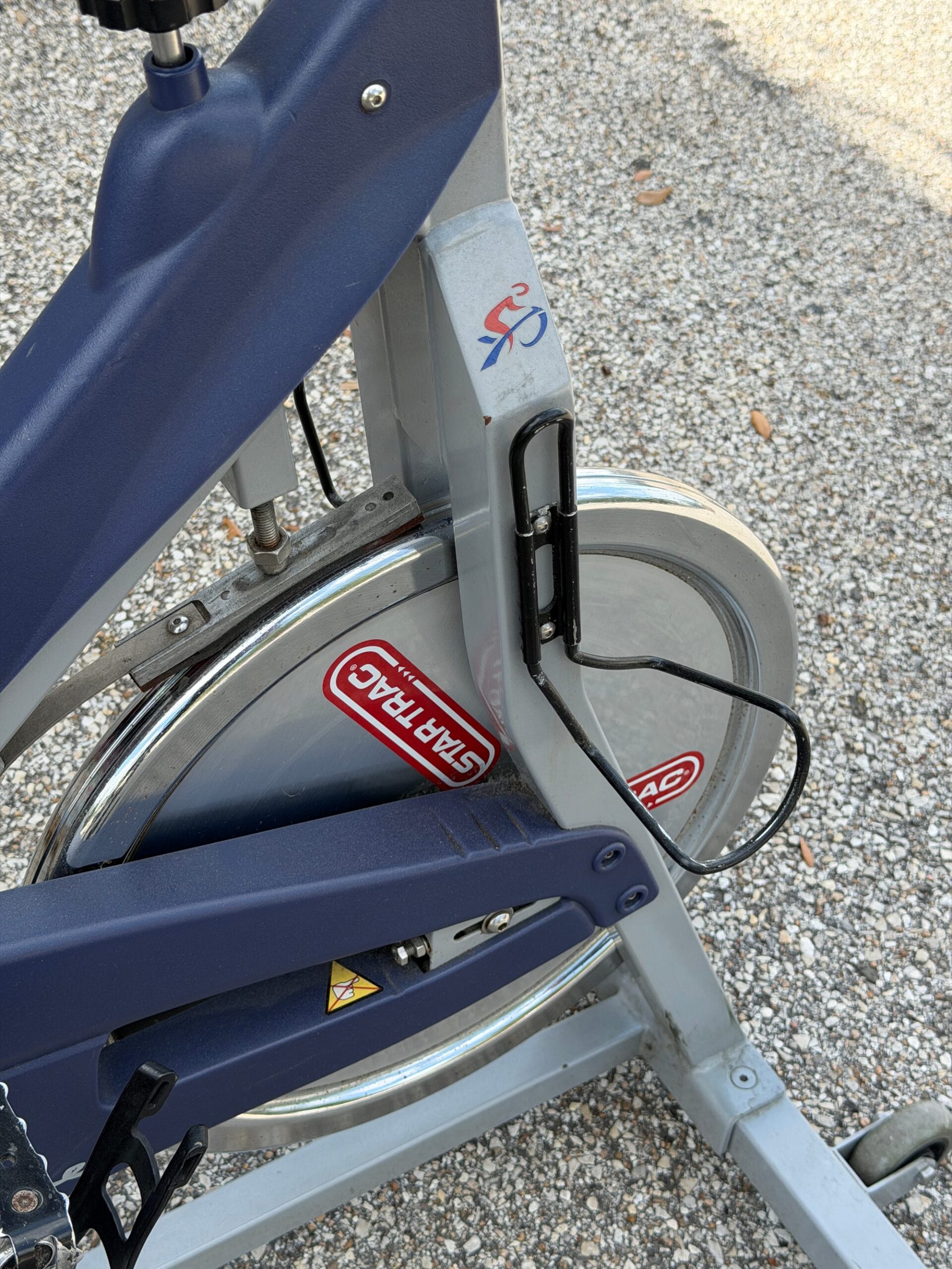 Star Trac V-Bike Commercial Spin Bike — Rides Fine, Seat Adjust Handles Missing