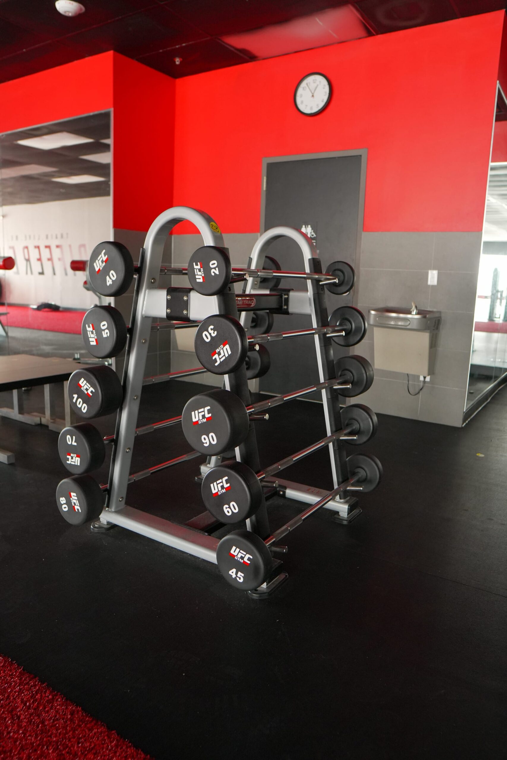 UFC Gym Fixed Barbell Set w/Rack